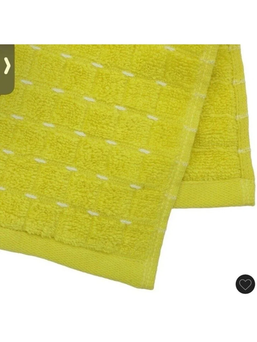 Kapoor Home 6-Piece Bath Towel Set Yellow & White Daisy & Solid Cotton Quick Dry
